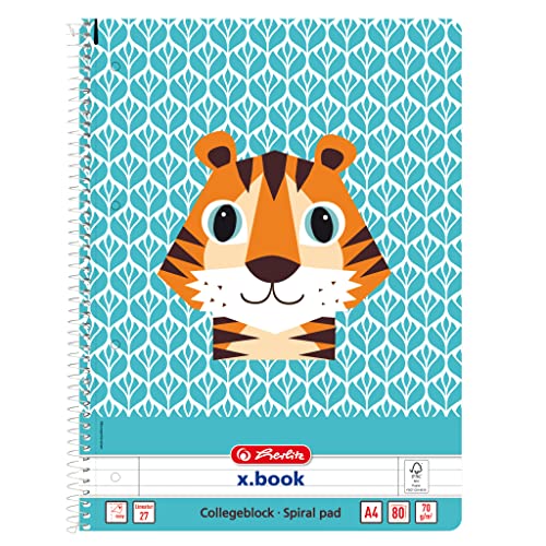 herlitz-spiralblock-a4-cute-animal-tiger-liniert-80-blatt-5-st-ck image 3