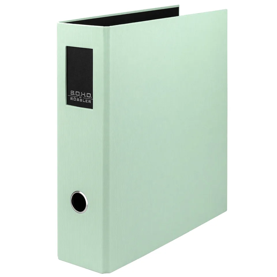 r-ssler-s-o-h-o-ordner-breit-a4-8-5-cm-mit-r-ckenschild-mint image 1