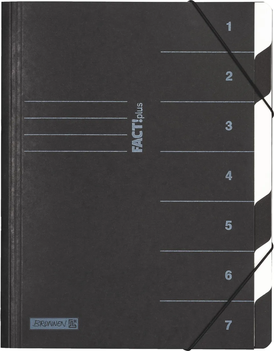 brunnen-ordnungsmappe-factplus-a4-schwarz-7-f-cher image 1