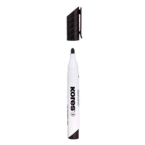 kores-k-marker-xw1-whiteboard-marker-schwarz-runde-spitze-12er-pack-20830 image 8