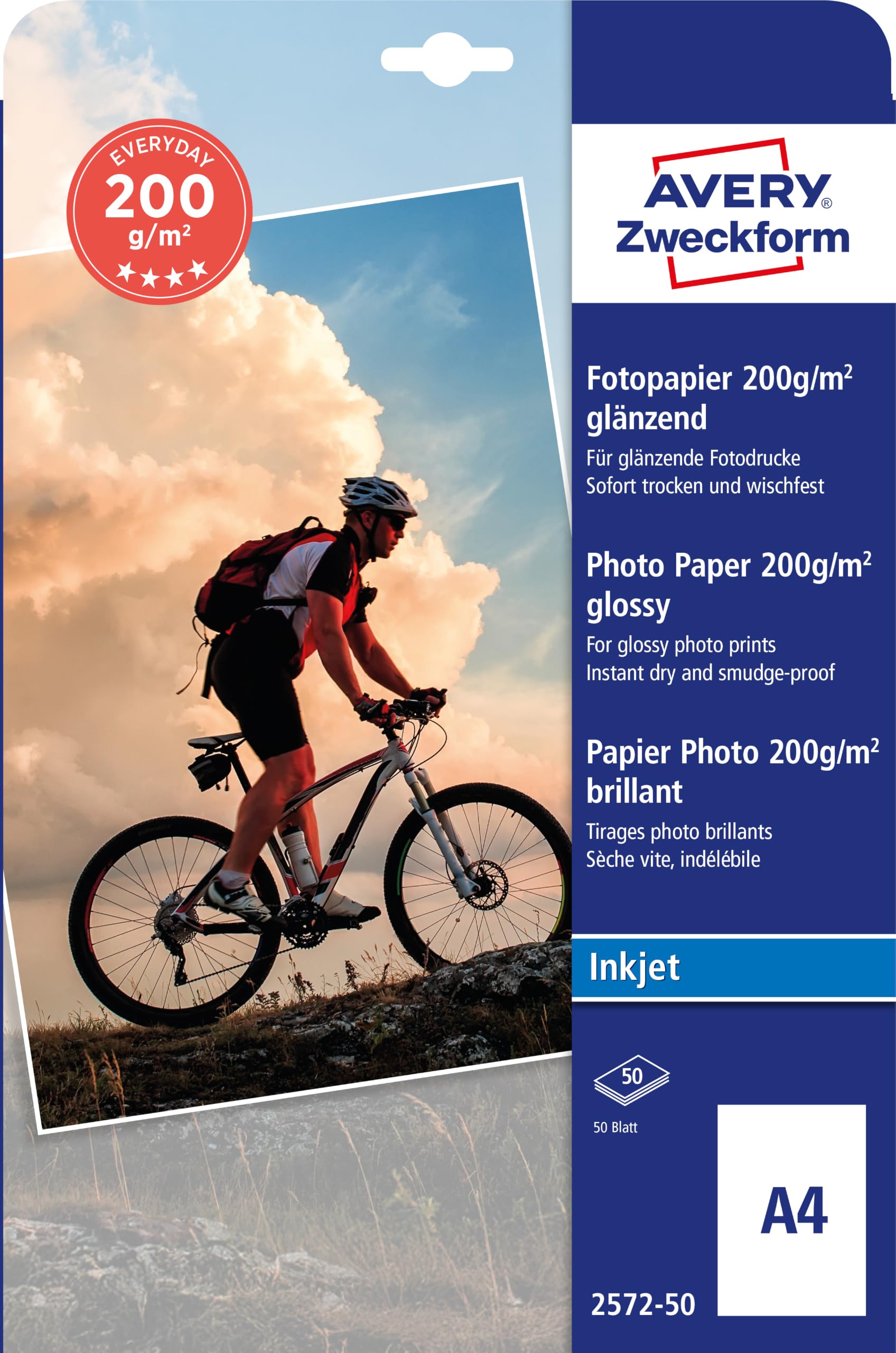 avery-zweckform-2572-50-everyday-inkjet-fotopapier-din-a4-50-blatt-200-g-m-gl-nz image 1