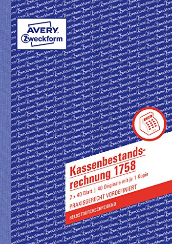 avery-zweckform-1758-kassenbestandsrechnung-a5-2x40-blatt-selbstdurchschreibend- image 6