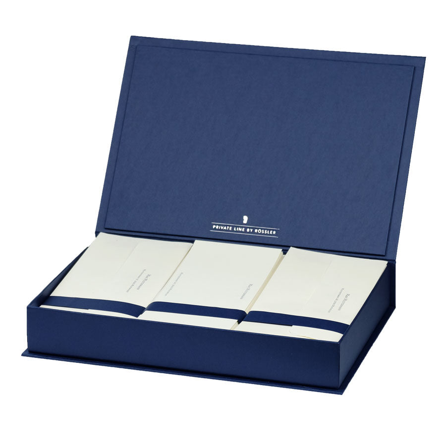 r-ssler-private-line-personalisierbare-briefpapier-kassette-creme-60-st-ck-blau image 1