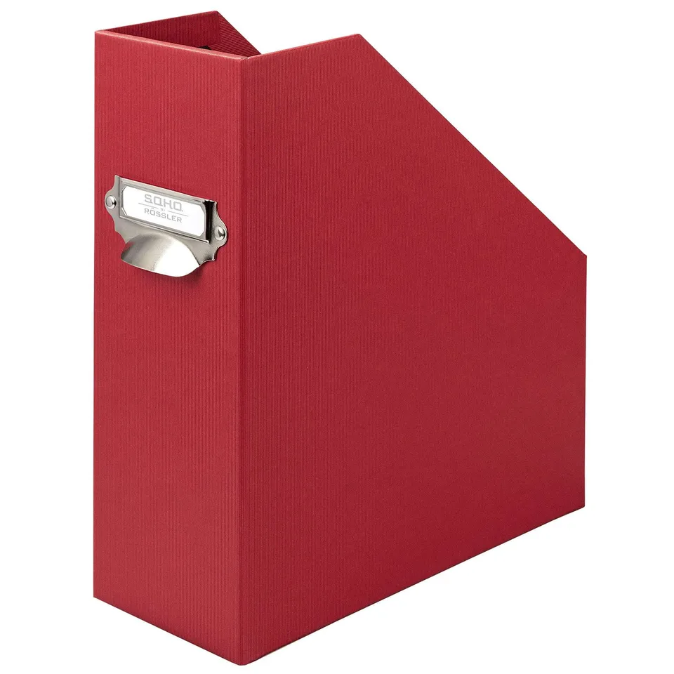 r-ssler-s-o-h-o-stehsammler-a4-zeitschriftensammler-mit-griff-rot image 1