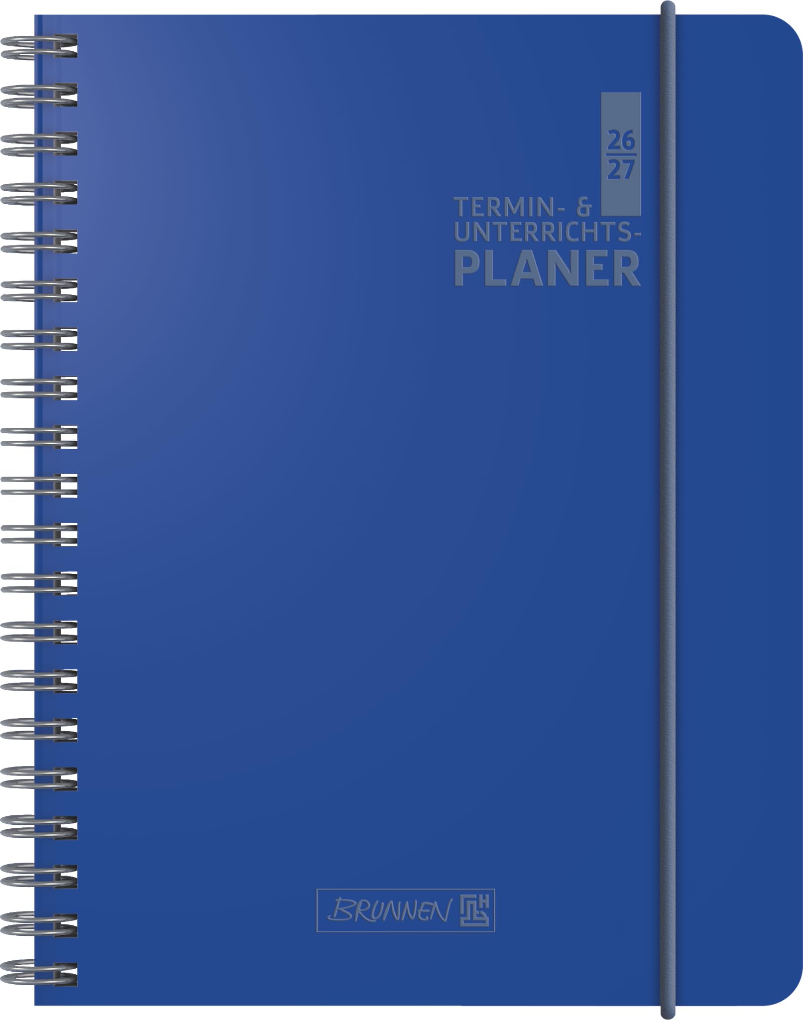 brunnen-termin-unterrichtsplaner-2026-2027-a5-kunststoff-blau-2-seiten-1-woche-2 image 1
