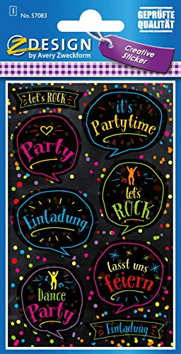 avery-zweckform-z-design-57083-deko-sticker-party-16-aufkleber-in-trendfarben image 5
