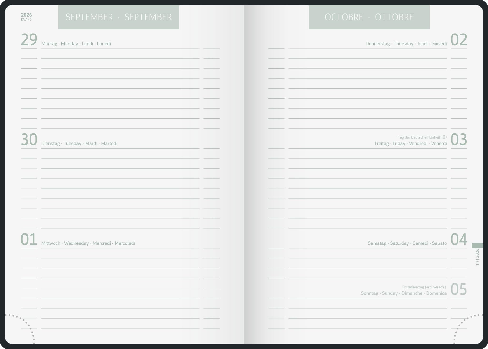 brunnen-sch-lerkalender-2026-2027-bloom-a5-textil-hardcover image 3