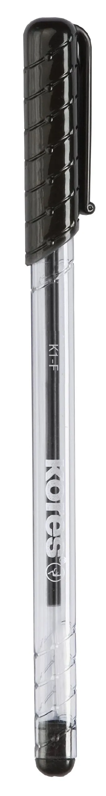 kores-k-pen-k1-einweg-kugelschreiber-f-12-st-ck-schwarz image 1