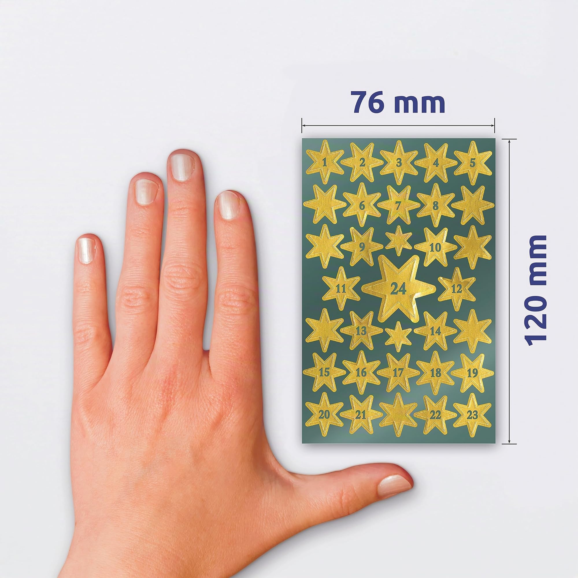 avery-zweckform-52809-z-design-adventskalenderzahlen-sterne-gold-24-sticker-1-24 image 3