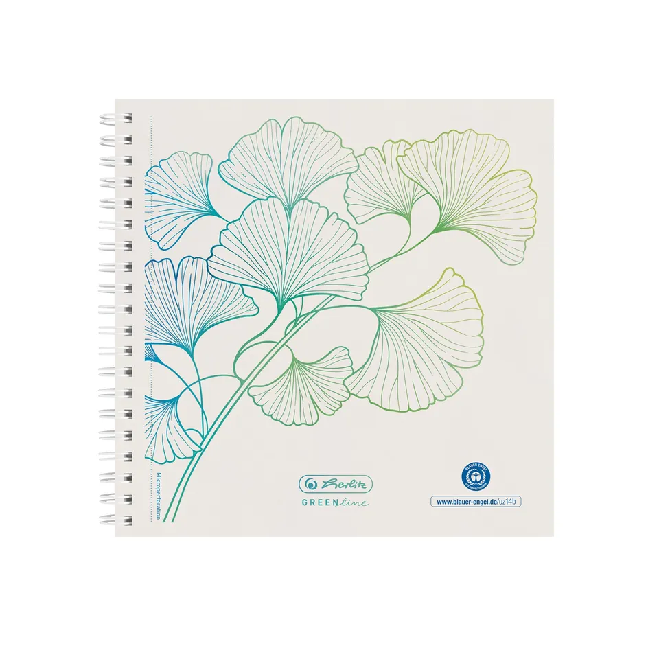 herlitz-spiralblock-greenline-14-8-x-14-8-cm-punktkariert-100-blatt-ginkgo-5-st- image 1