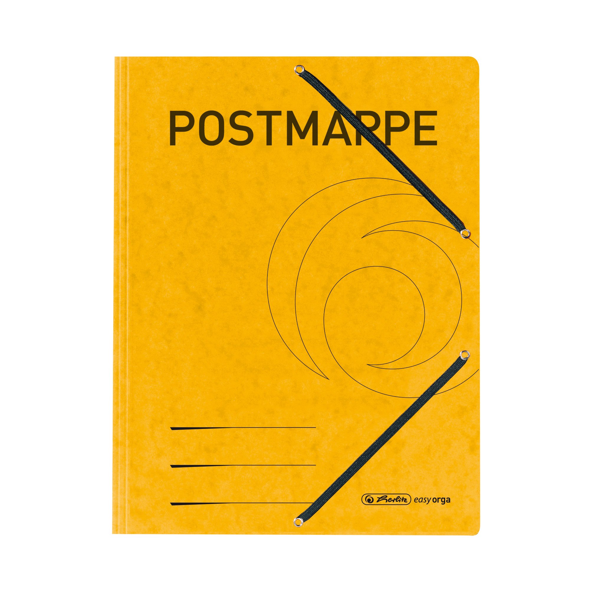 herlitz-postmappe-greenline-a4-mit-gummizug-gelb image 1