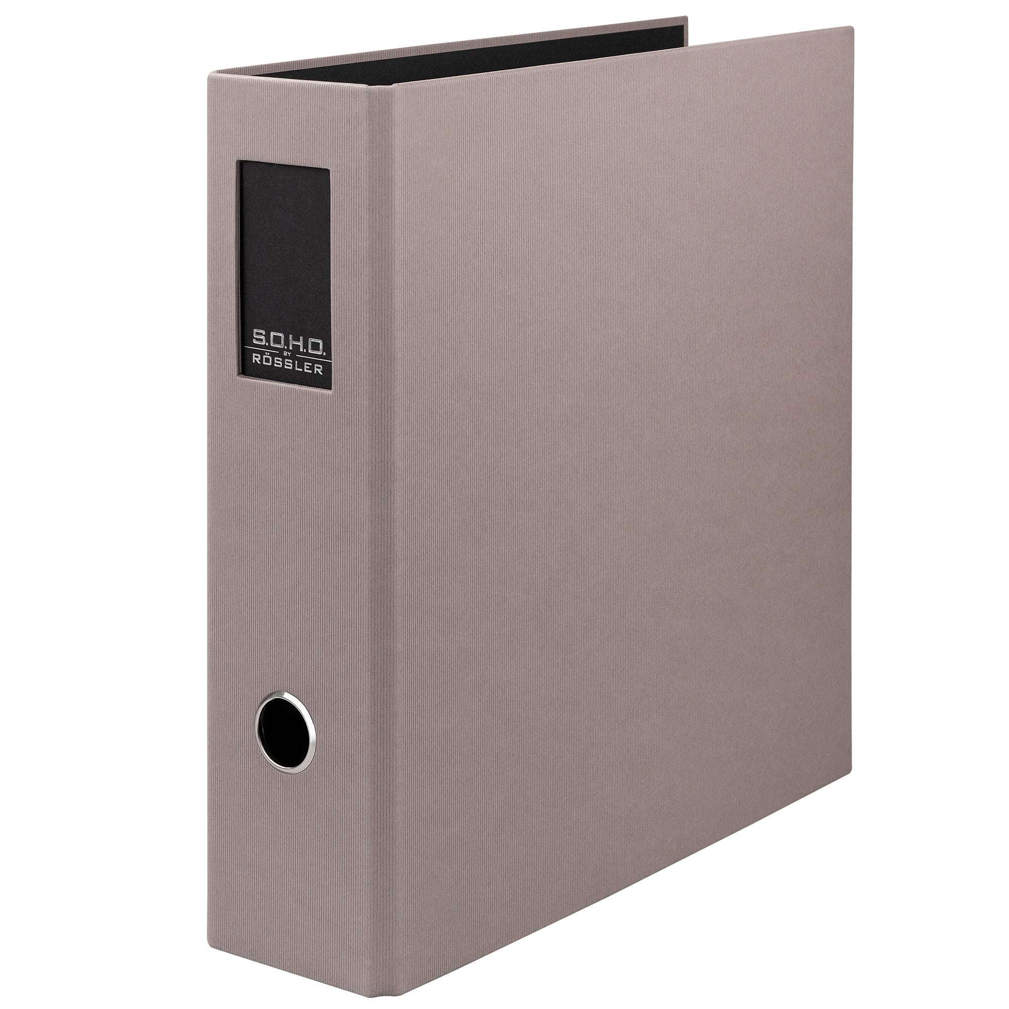 r-ssler-s-o-h-o-ordner-breit-a4-8-5-cm-mit-r-ckenschild-taupe image 1
