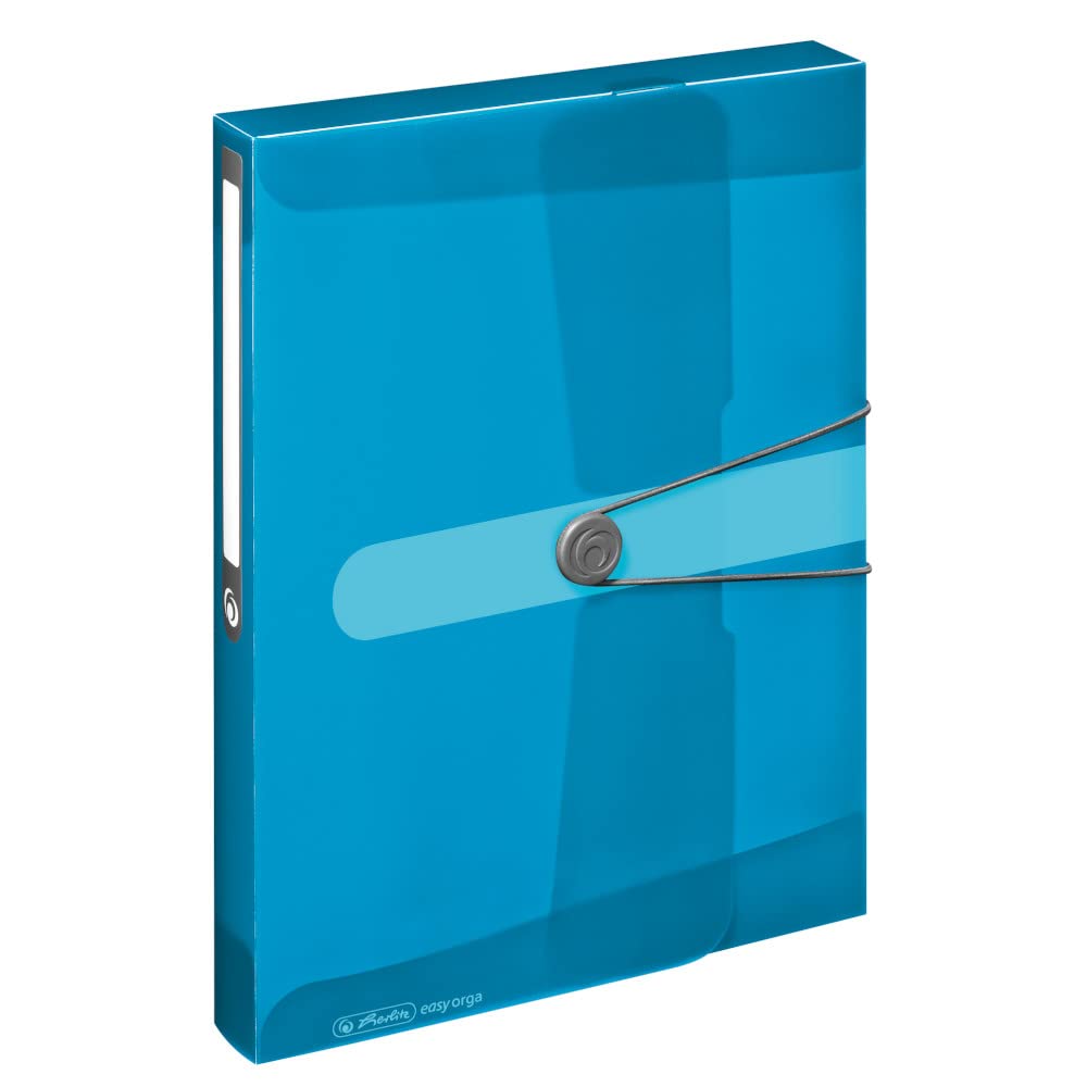 herlitz-sammelbox-a4-pp-4-cm-mit-r-ckenetikett-transparent-blau image 1