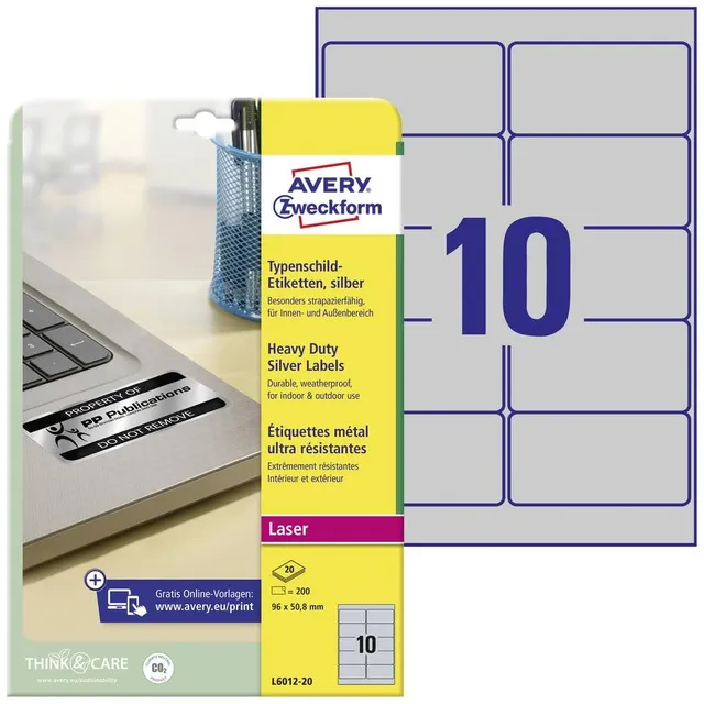 avery-zweckform-l6012-20-typenschild-folienetiketten-96x50-8-mm-silber-200-st-ck image 1