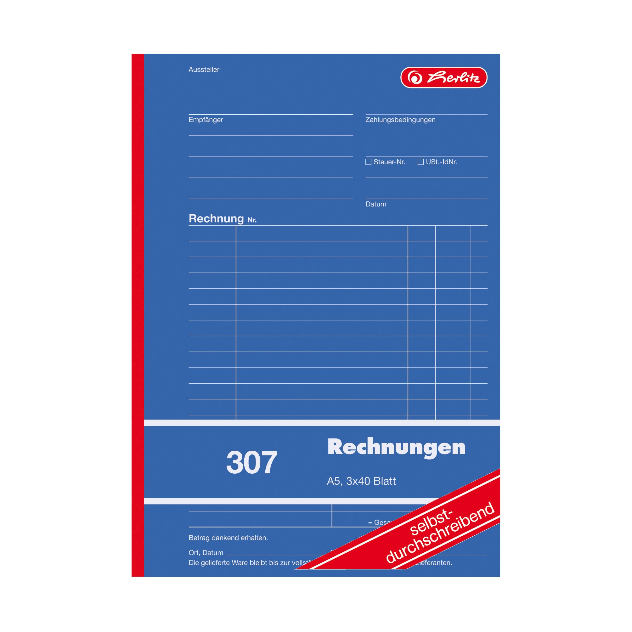 herlitz-888545-rechnungs-buch-a5-307-3x40-blatt-selbstdurchschreibend image 1