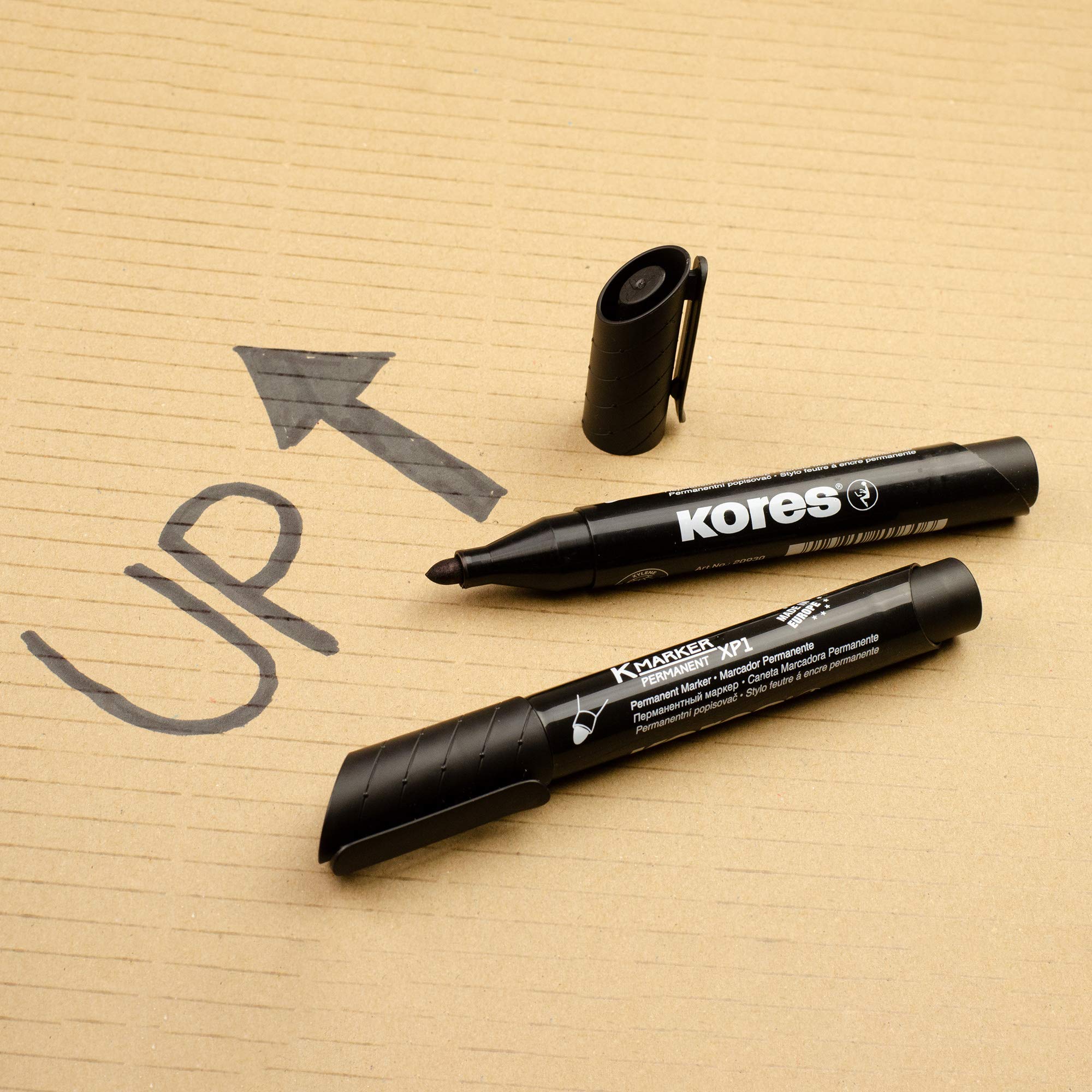 kores-k-marker-xp1-permanent-marker-schwarz-rundspitze-12-st-ck image 4