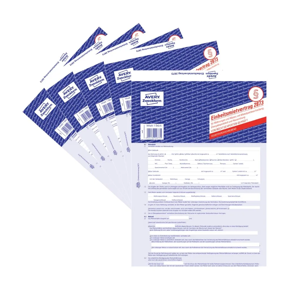 avery-zweckform-2873-5-einheitsmietvertrag-f-r-wohnungen-a4-5x-5-seitig-selbstdu image 1