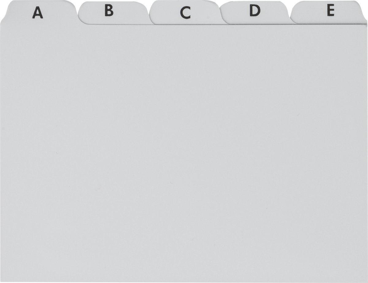 brunnen-karteiregister-a-z-a6-quer-grau-plastik image 1