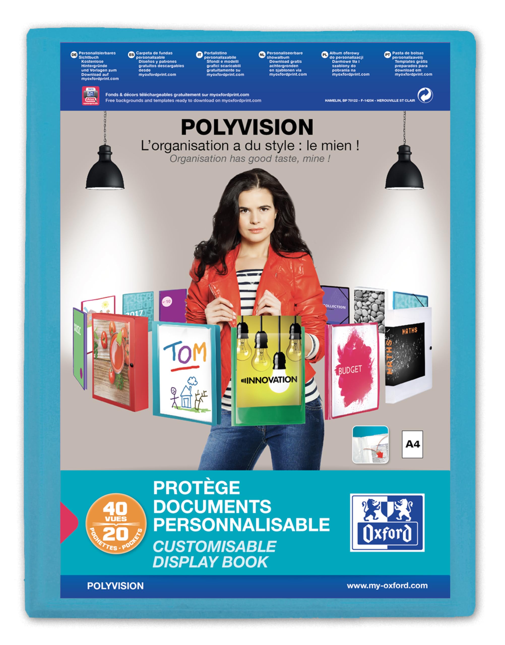 oxford-sichtbuch-a4-polyvision-blau-mit-20-h-llen image 1