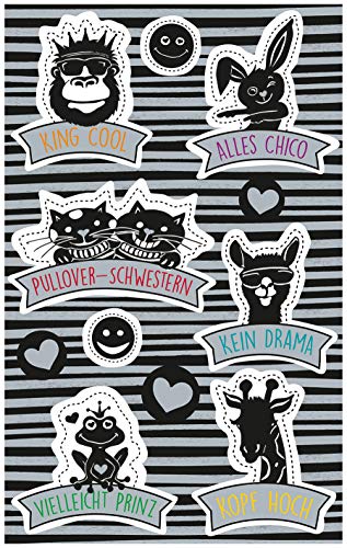 avery-zweckform-z-design-57082-deko-sticker-coole-tiere-11-tieraufkleber-mit-sil image 4