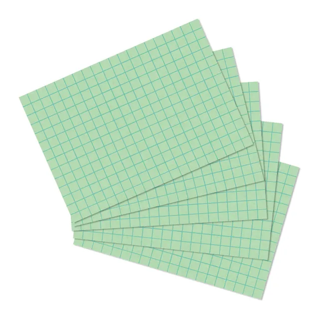 herlitz-karteikarten-a6-kariert-gr-n-170-g-m-100-st-ck image 1