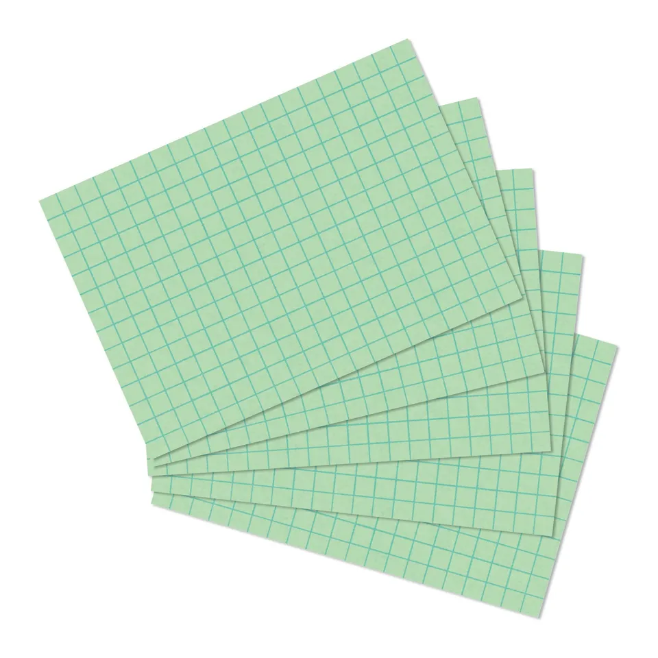 herlitz-karteikarten-a6-kariert-gr-n-170-g-m-100-st-ck image 1