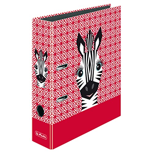 herlitz-ordner-max-file-a4-8cm-cute-animals-zebra-rot image 4