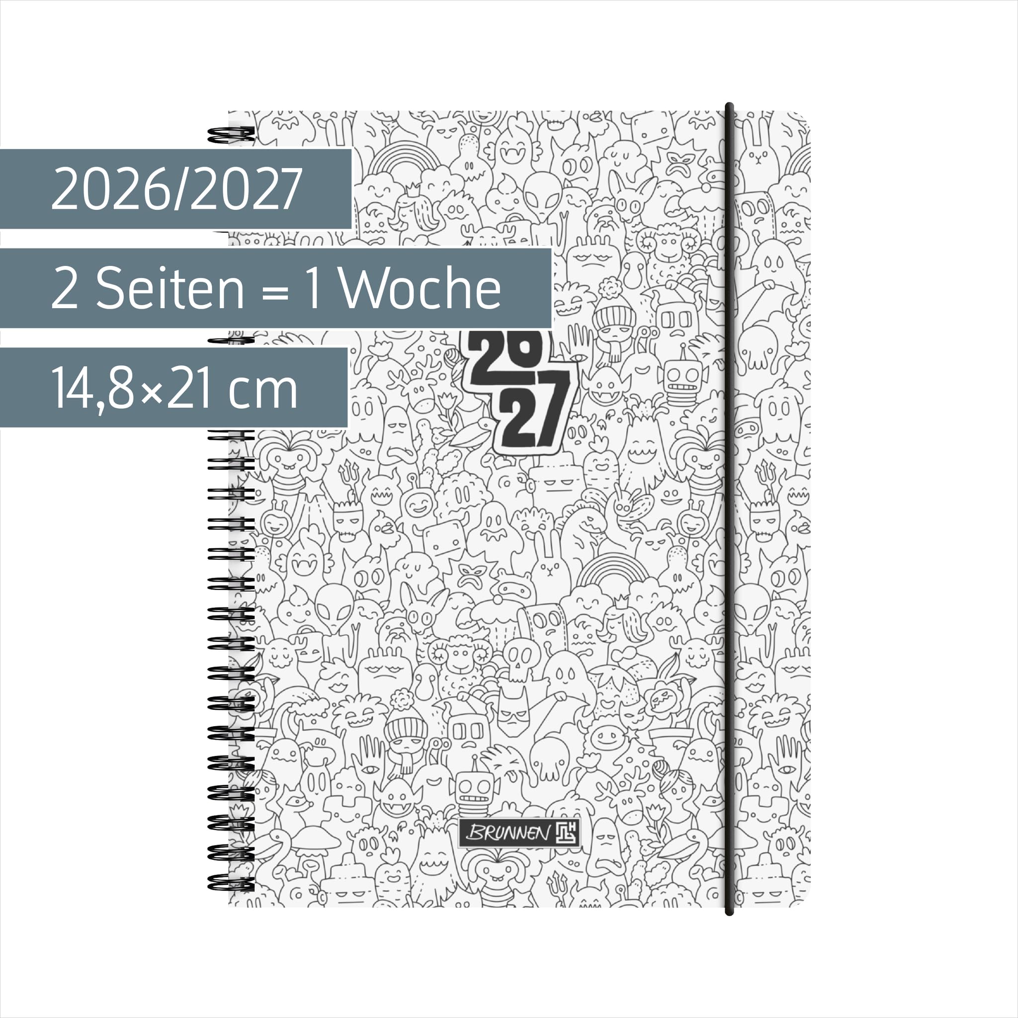 brunnen-sch-lerkalender-2026-2027-zenart-a5-kunststoff-2-seiten-1-woche-zum-ausm image 2