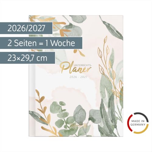 brunnen-termin-unterrichtsplaner-bloom-2026-2027-a4-hardcover-eukalyptus-2-seite image 6