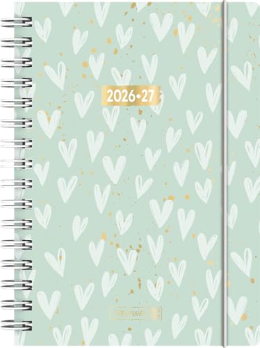 brunnen-sch-lerkalender-2026-2027-hearts-a5-tageskalender-mint image 7