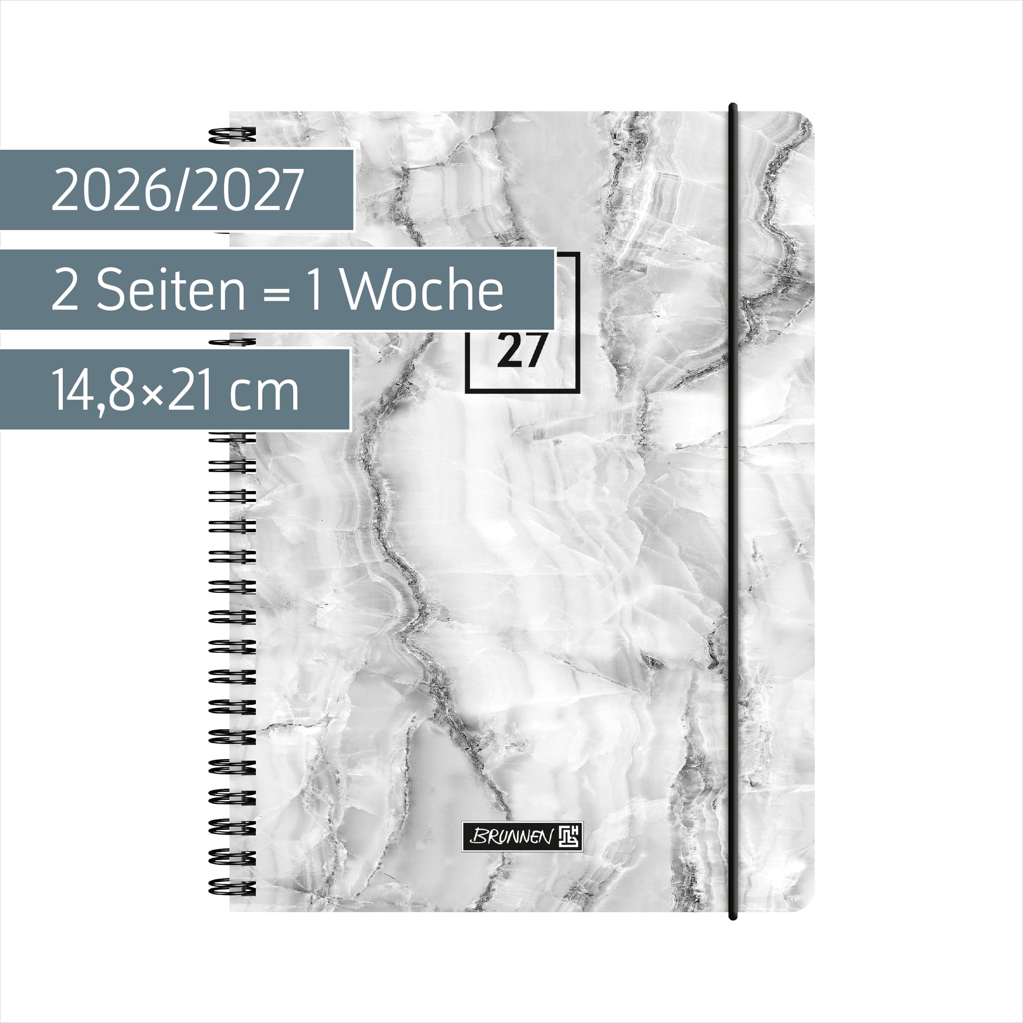 brunnen-sch-lerkalender-2026-2027-grey-marble-a5-kunststoff-2-seiten-1-woche-2 image 2