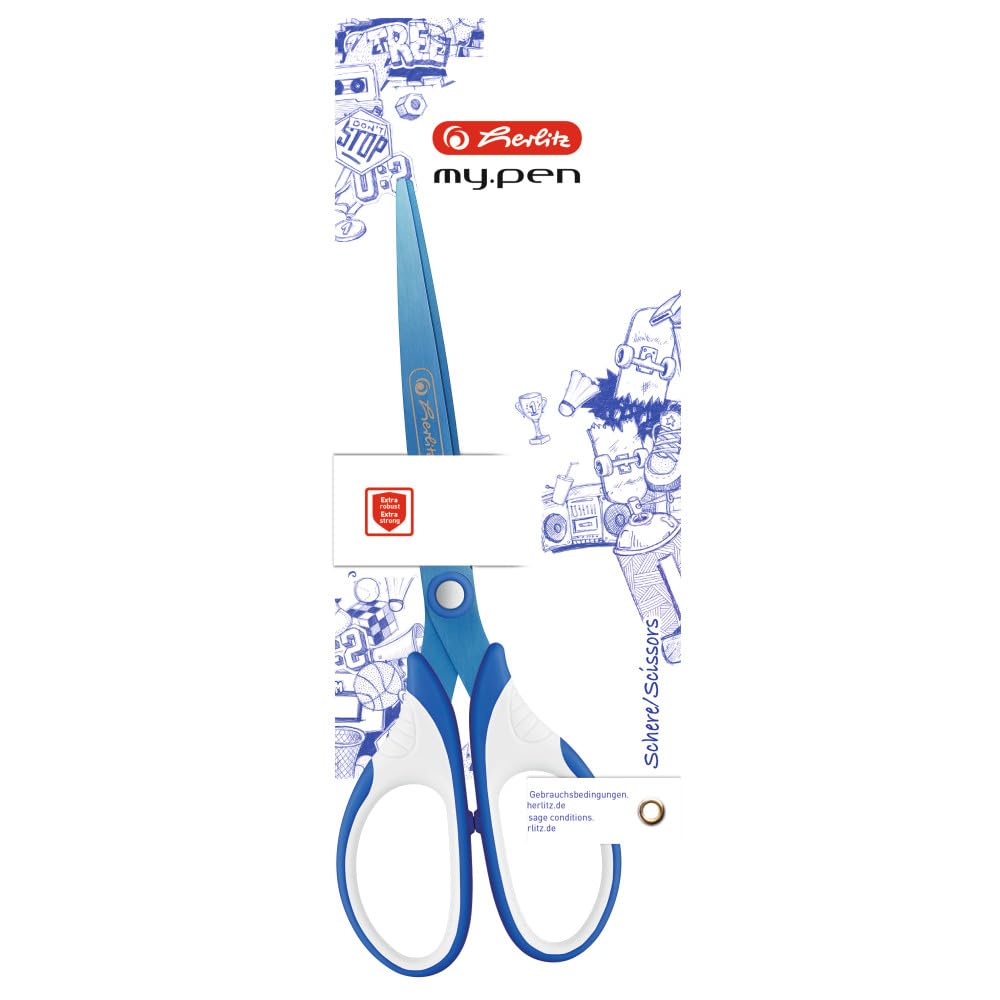 herlitz-schere-my-pen-blau-wei-titanbeschichtung image 3