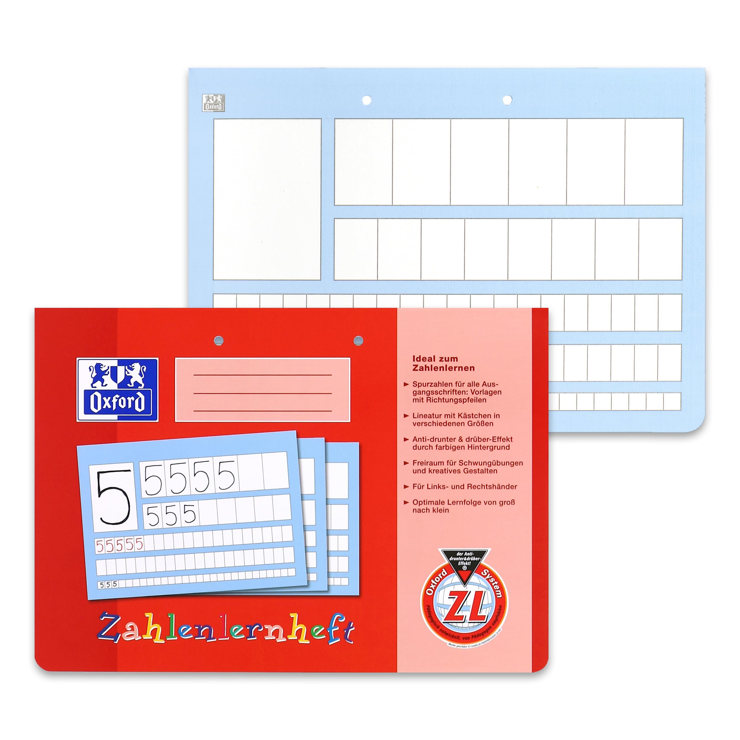 oxford-zahlenlernheft-a4-quer-lineatur-zl-1-klasse-rot-10-st-ck image 4
