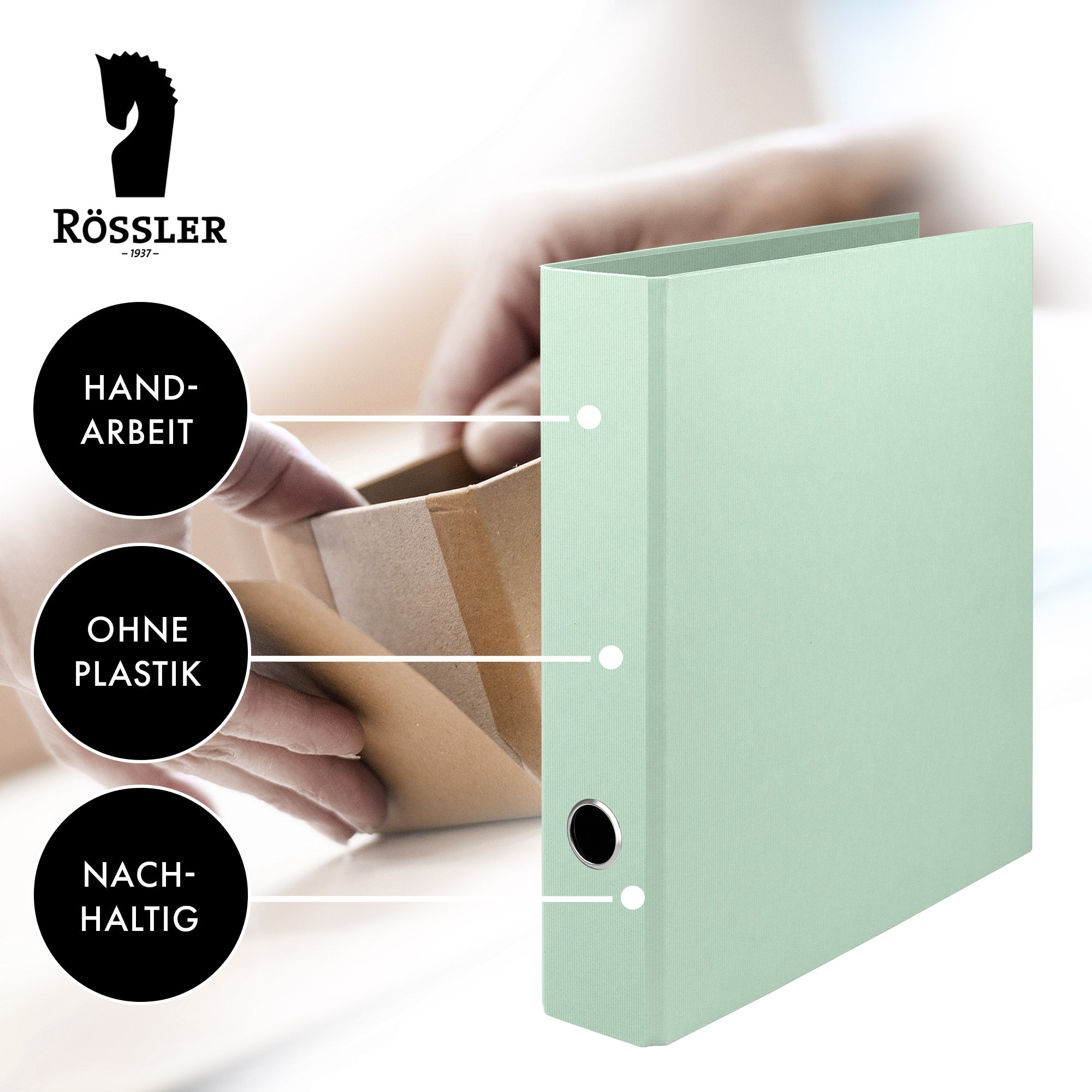 r-ssler-s-o-h-o-ordner-schmal-a4-5-cm-mit-rippenpr-gung-mint image 6