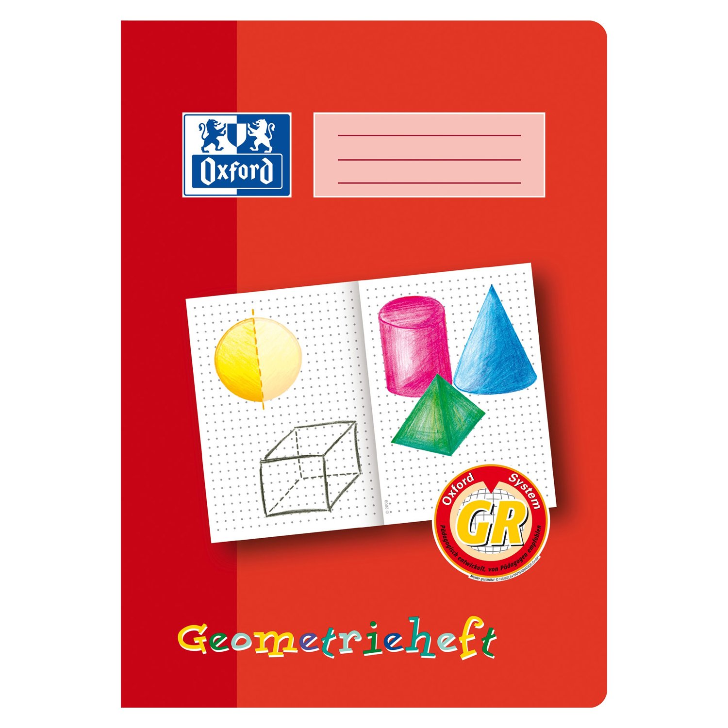 oxford-geometrieheft-a4-lineatur-gr-16-blatt-rot-10-st-ck image 1