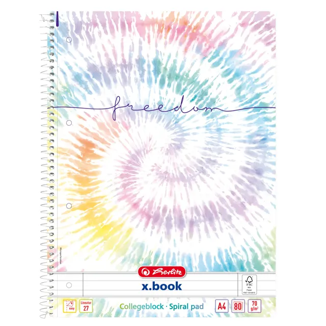 herlitz-new-batic-freedom-collegeblock-a4-liniert-lineatur-27-mit-rand image 1