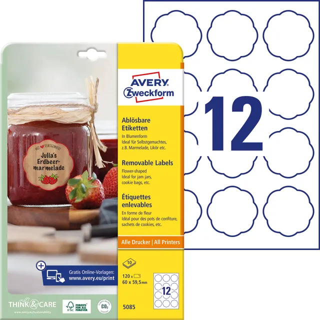 avery-zweckform-5085-marmeladenetiketten-blumenform-60x59-5-mm-120-abl-sbare-auf image 1