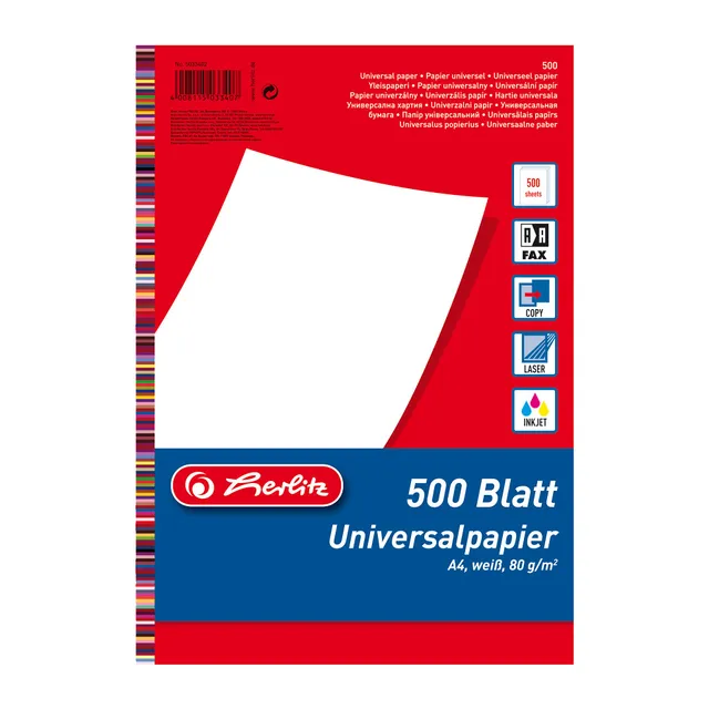 herlitz-5033402-universalpapier-a4-80g-wei-500-blatt-x-5-packungen image 1