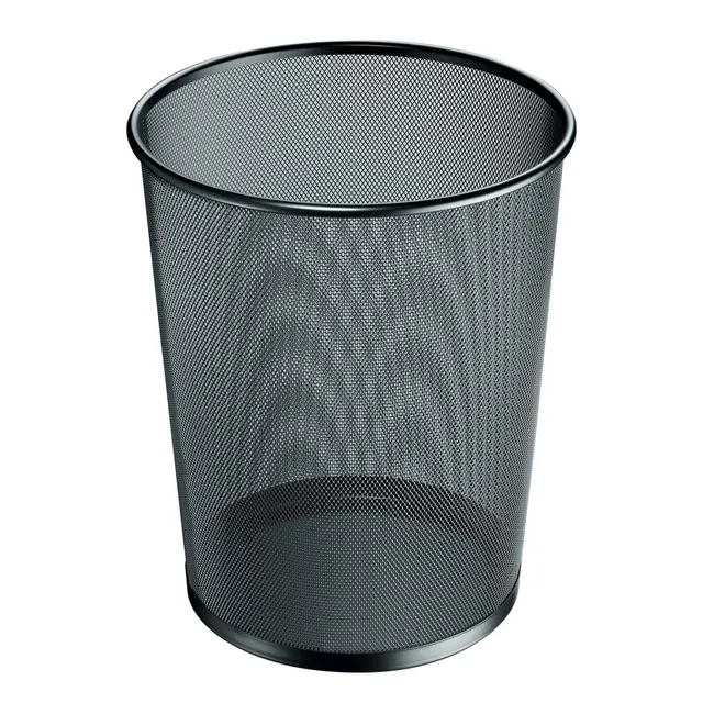 herlitz-1607068-papierkorb-manhattan-18-l-schwarz-mesh image 1