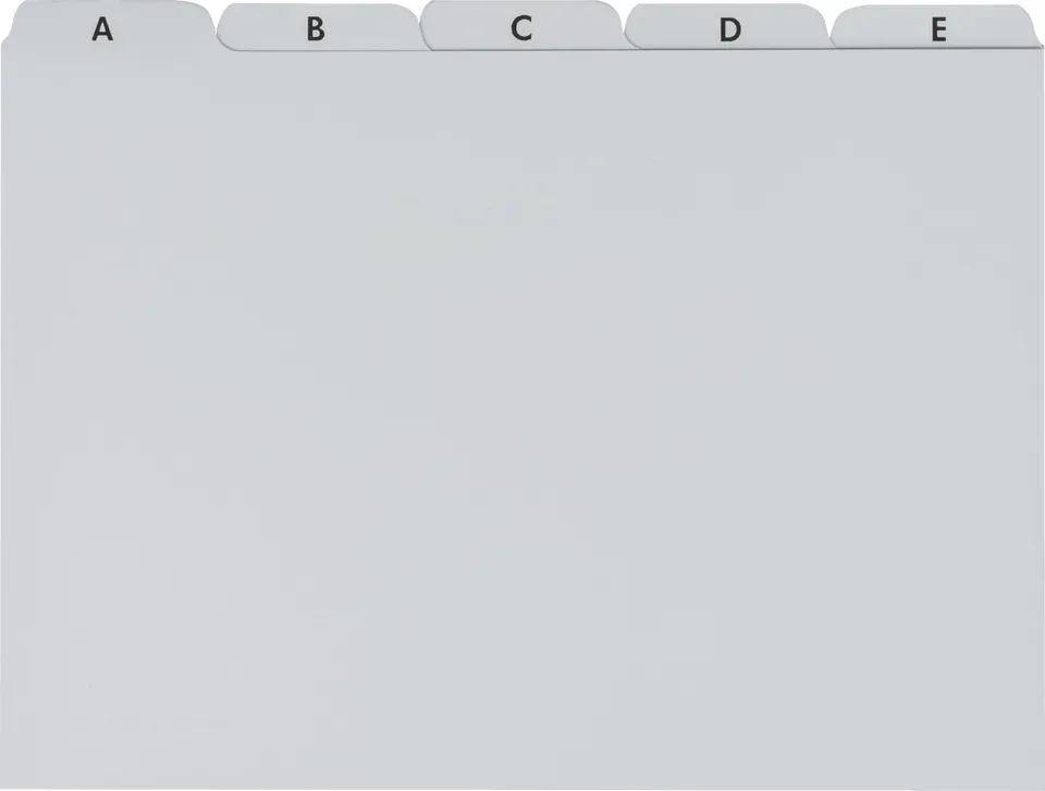 brunnen-leitkarte-karteiregister-a-z-kunststoff-a5-grau image 1