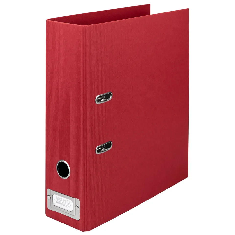 r-ssler-s-o-h-o-ordner-breit-a4-8-cm-rot-mit-metall-r-ckenschild image 1