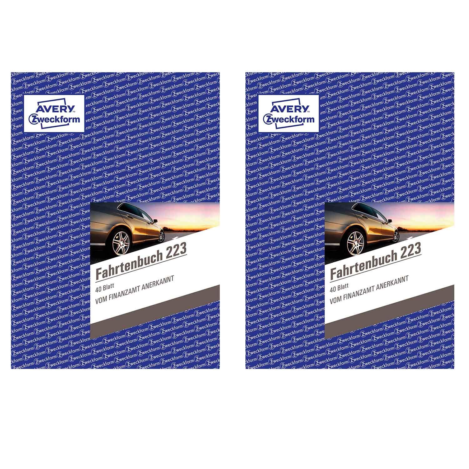 avery-zweckform-223-5-fahrtenbuch-a5-80-seiten-f-r-858-fahrten-doppelpack-2-st-c image 1