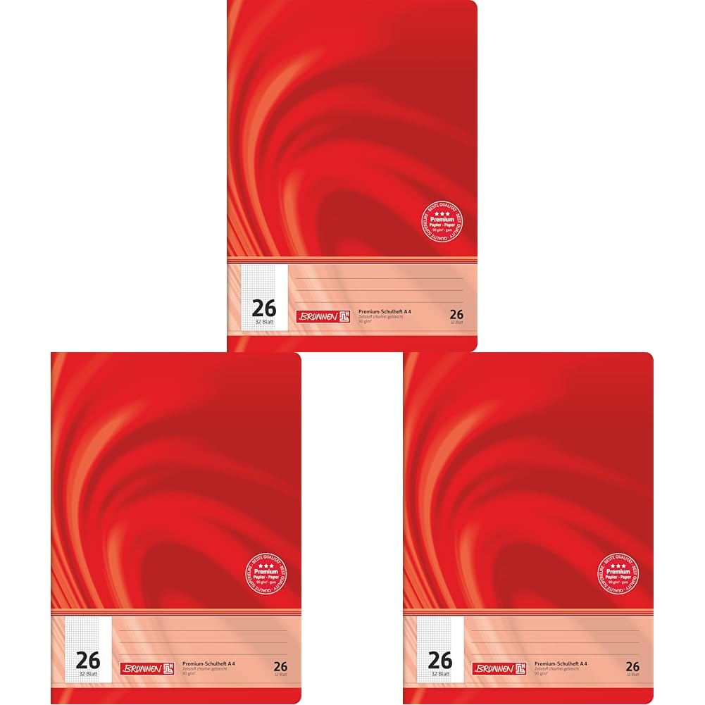 brunnen-104442602-premium-schulheft-din-a4-32-blatt-lineatur-26-kariert-mit-rand image 4