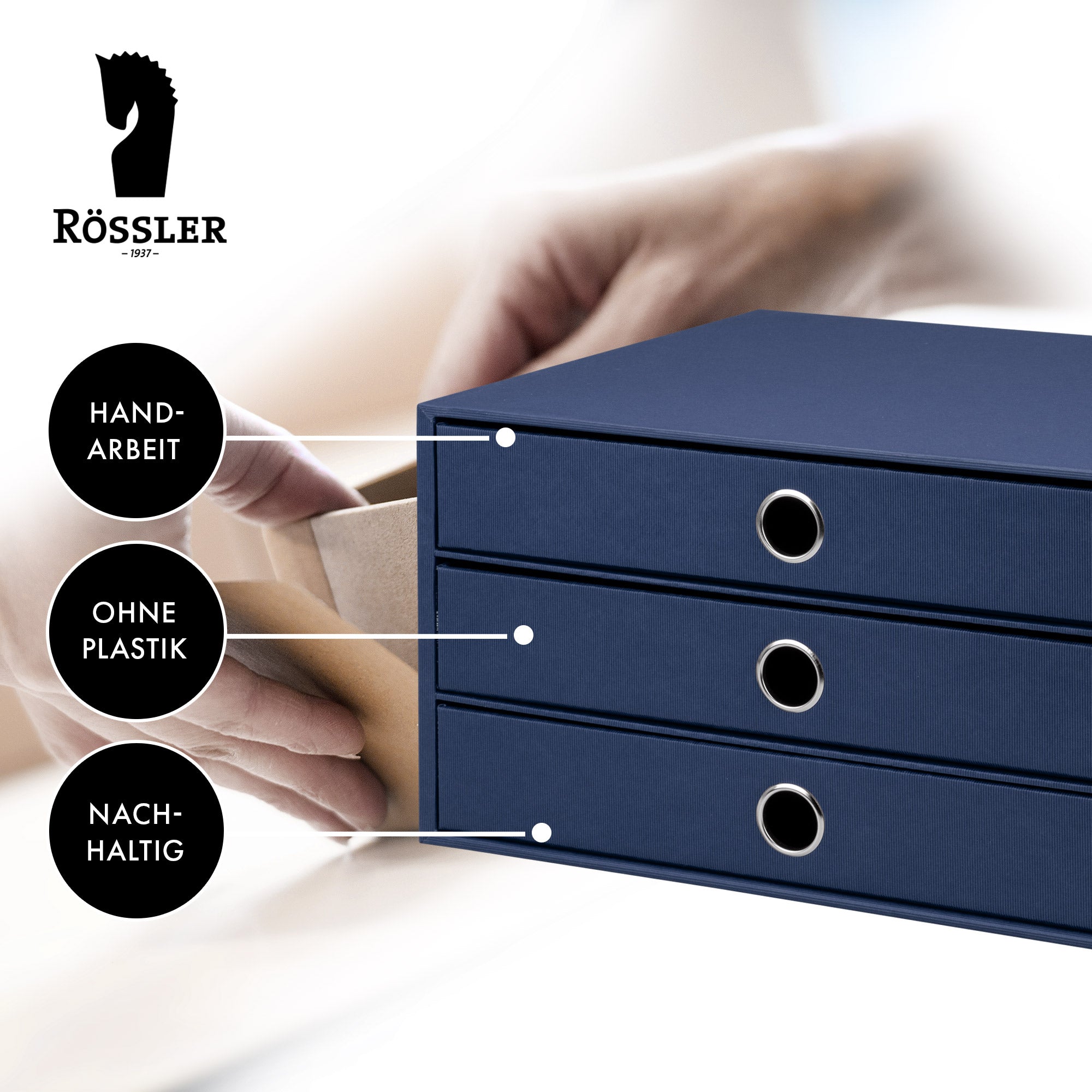 r-ssler-s-o-h-o-schubladenbox-a4-querformat-3-f-cher-navy-blau image 4