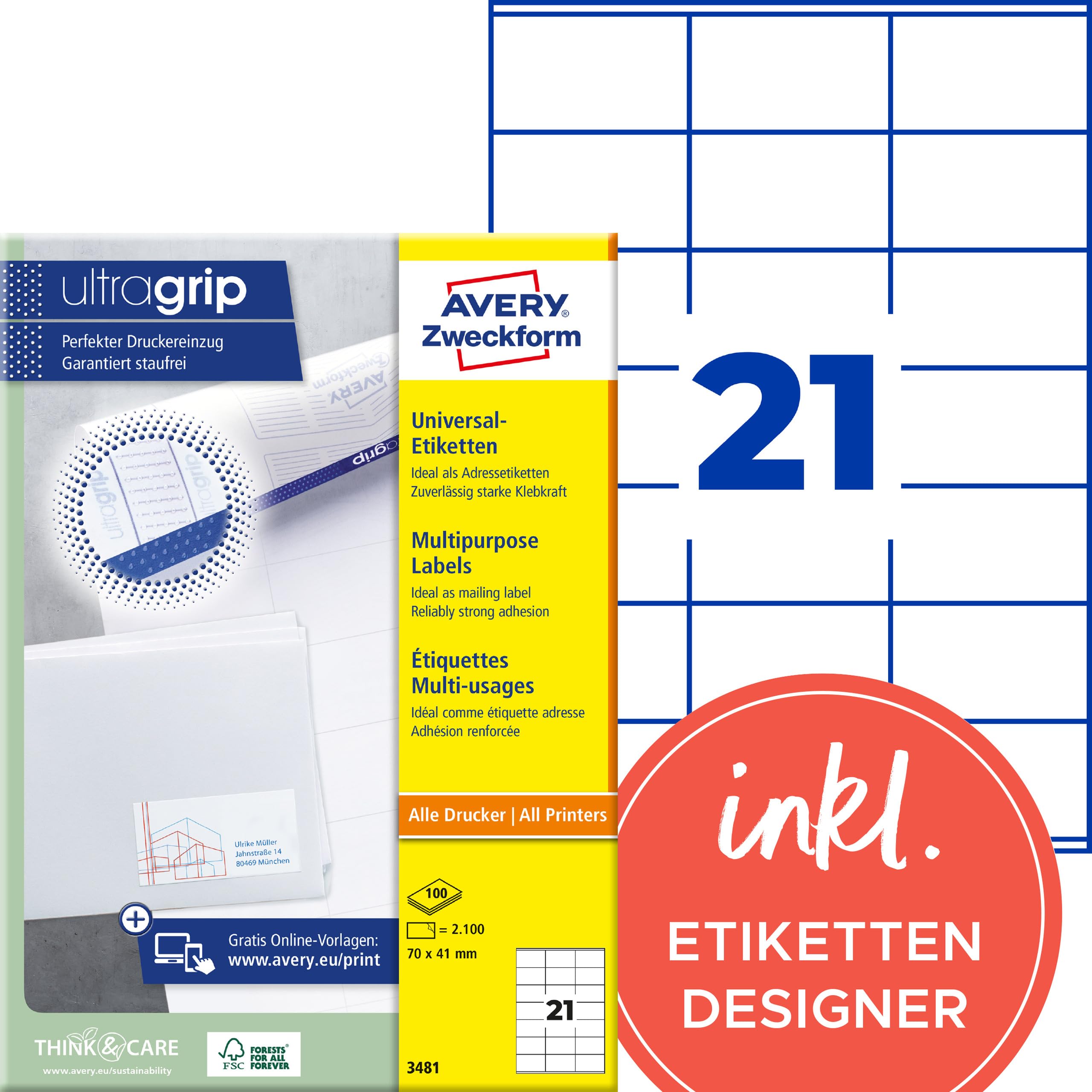avery-zweckform-3481-adressaufkleber-70x41-mm-2100-etiketten-wei image 1