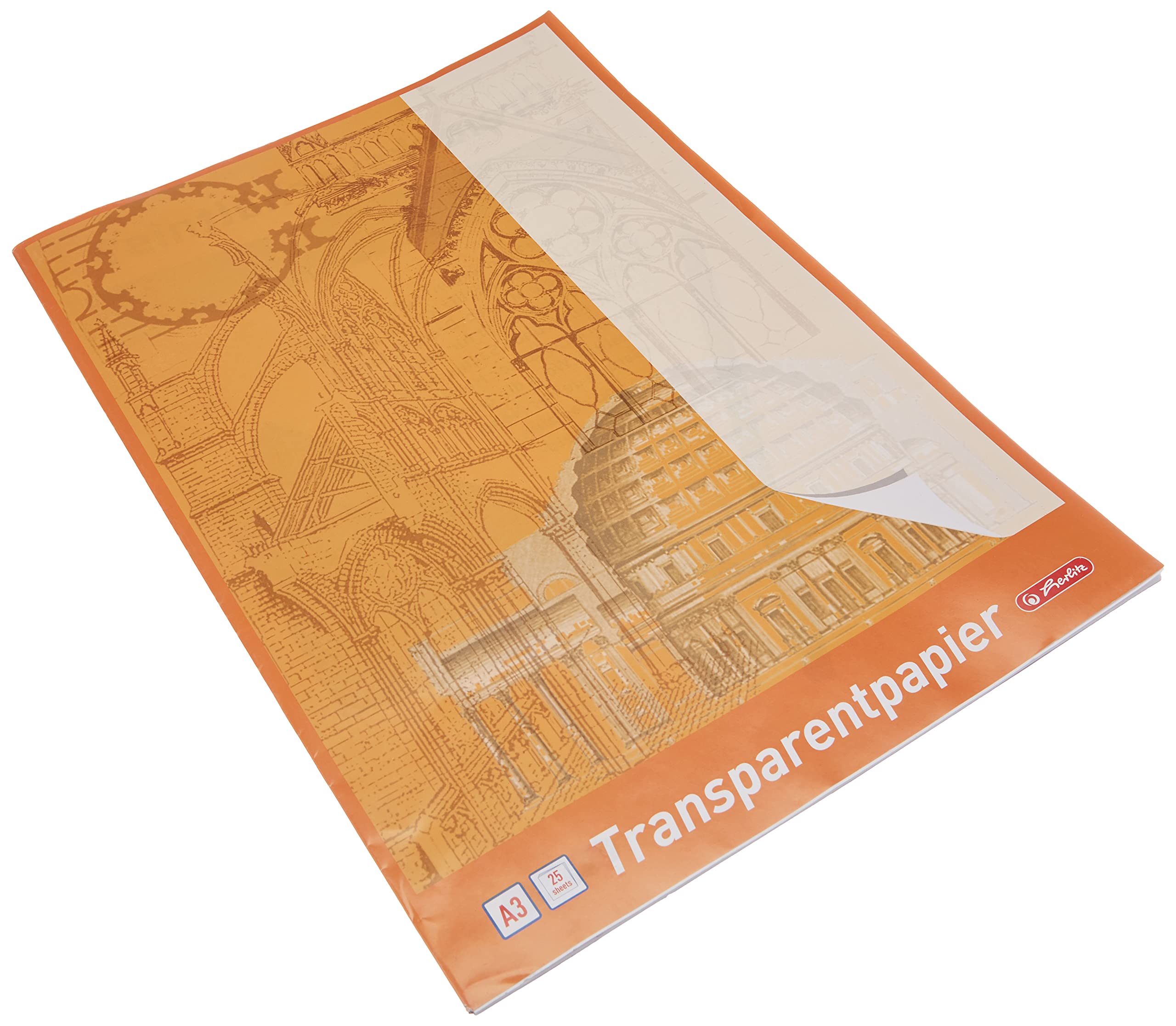 herlitz-696302-transparentpapierblock-a3-25-blatt-65-g-m image 1