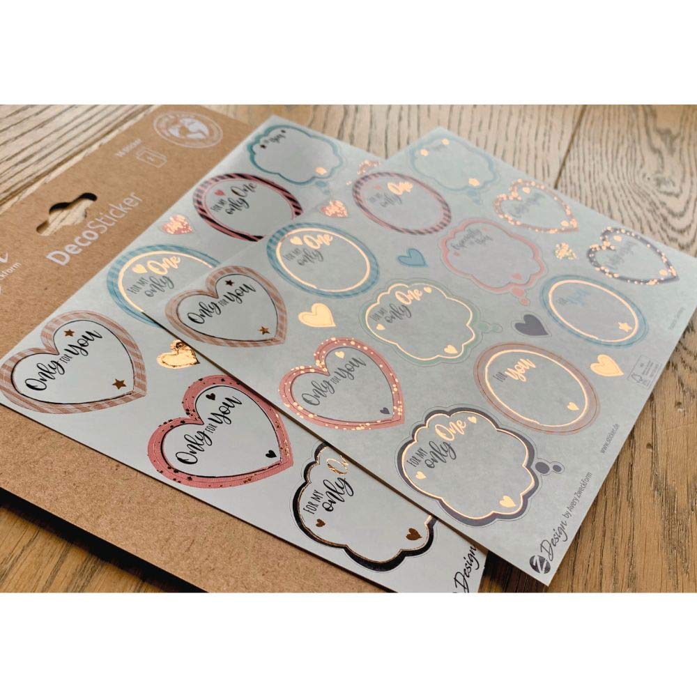 avery-zweckform-54554-geschenkaufkleber-for-you-bronzeeffekt-36-sticker-a5 image 5