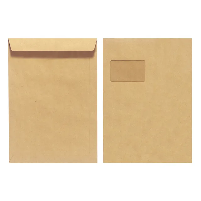 herlitz-versandtasche-c4-90-g-nassklebend-mit-fenster-braun-10-st-ck image 1