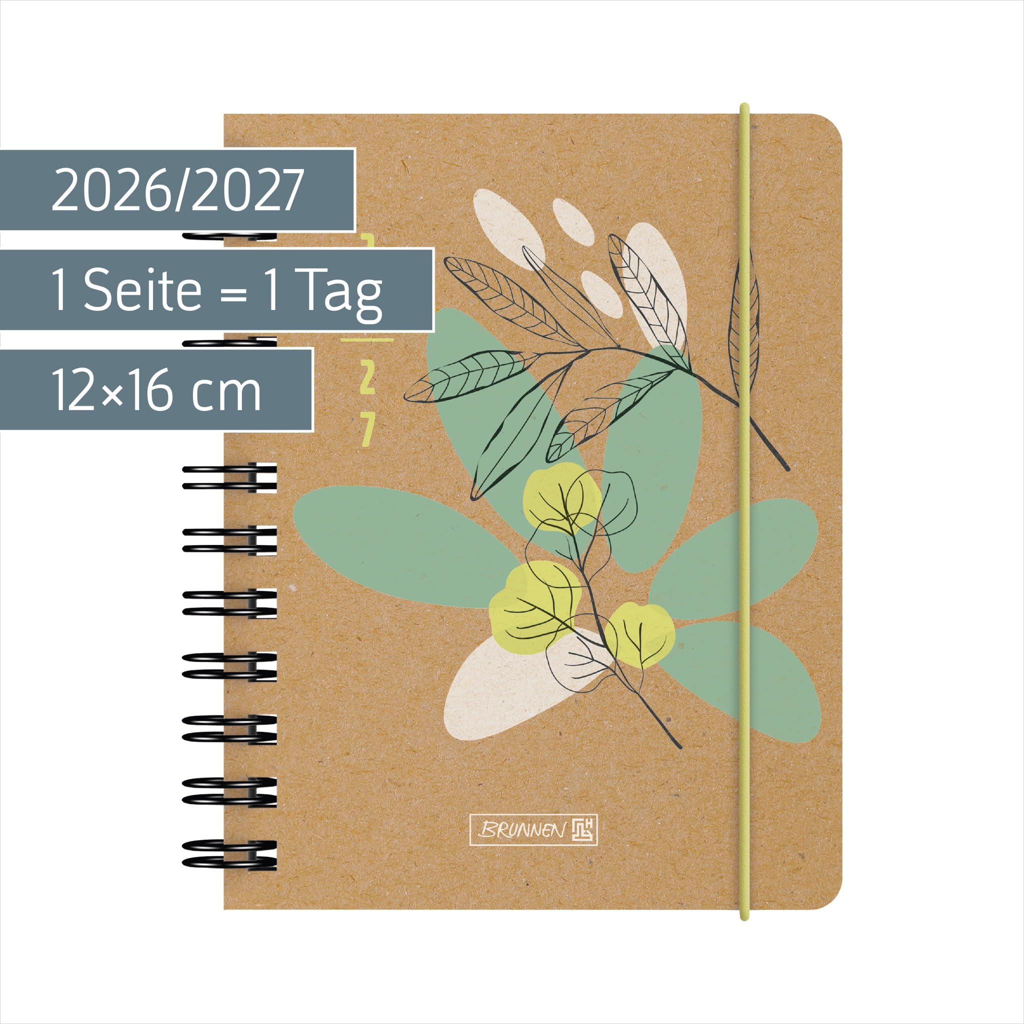 brunnen-sch-lerkalender-2026-2027-sprout-a6-1-seite-1-tag-hardcover-kraftpapier image 2