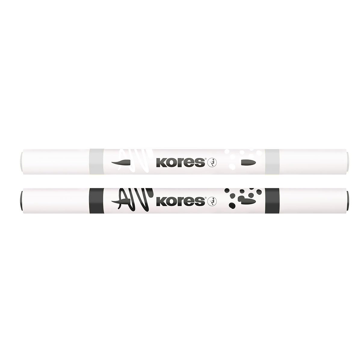 kores-kreative-marker-acryl-duo-tip-schwarz-wei-2-st-ck image 2